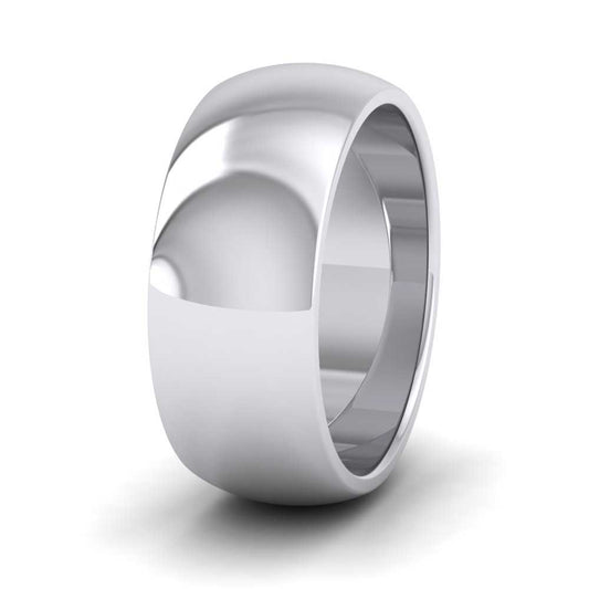 500 Palladium 8mm D shape Super Heavy Weight Wedding Ring