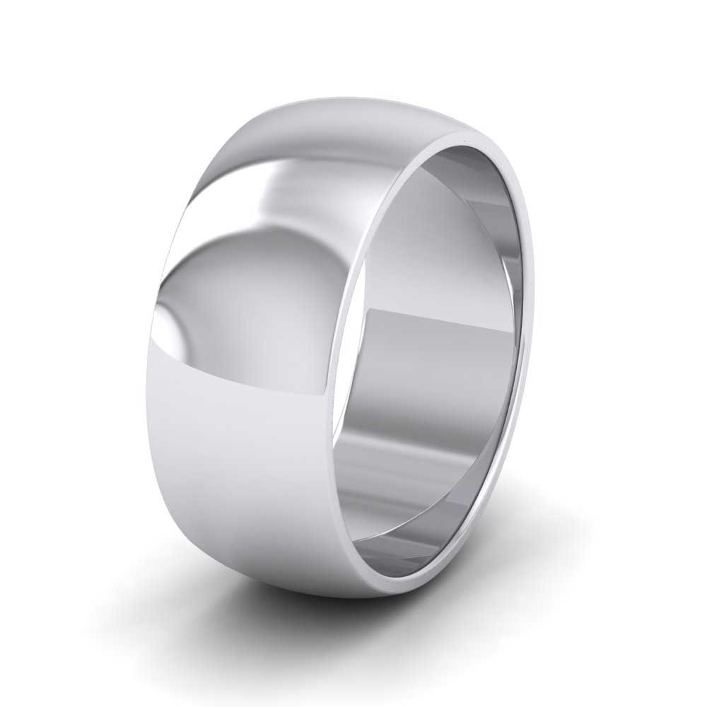 950 Platinum 8mm D shape Extra Heavy Weight Wedding Ring