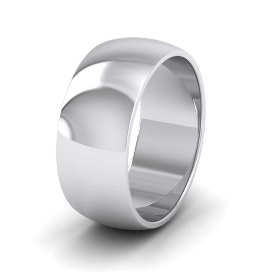 500 Palladium 8mm D shape Extra Heavy Weight Wedding Ring