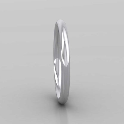 925 Sterling Silver 2mm Court Shape (Comfort Fit) Super Heavy Weight Wedding Ring Right View