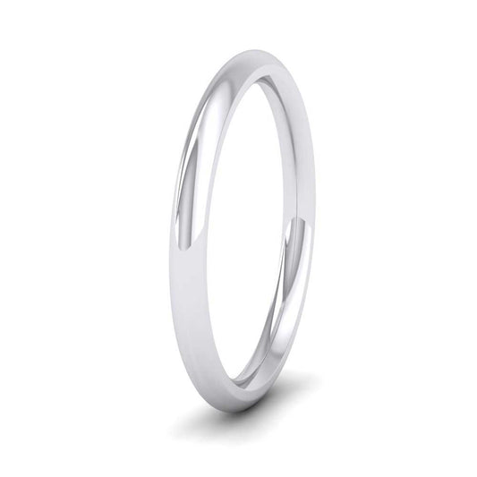 950 Palladium 2mm Court Shape (Comfort Fit) Super Heavy Weight Wedding Ring