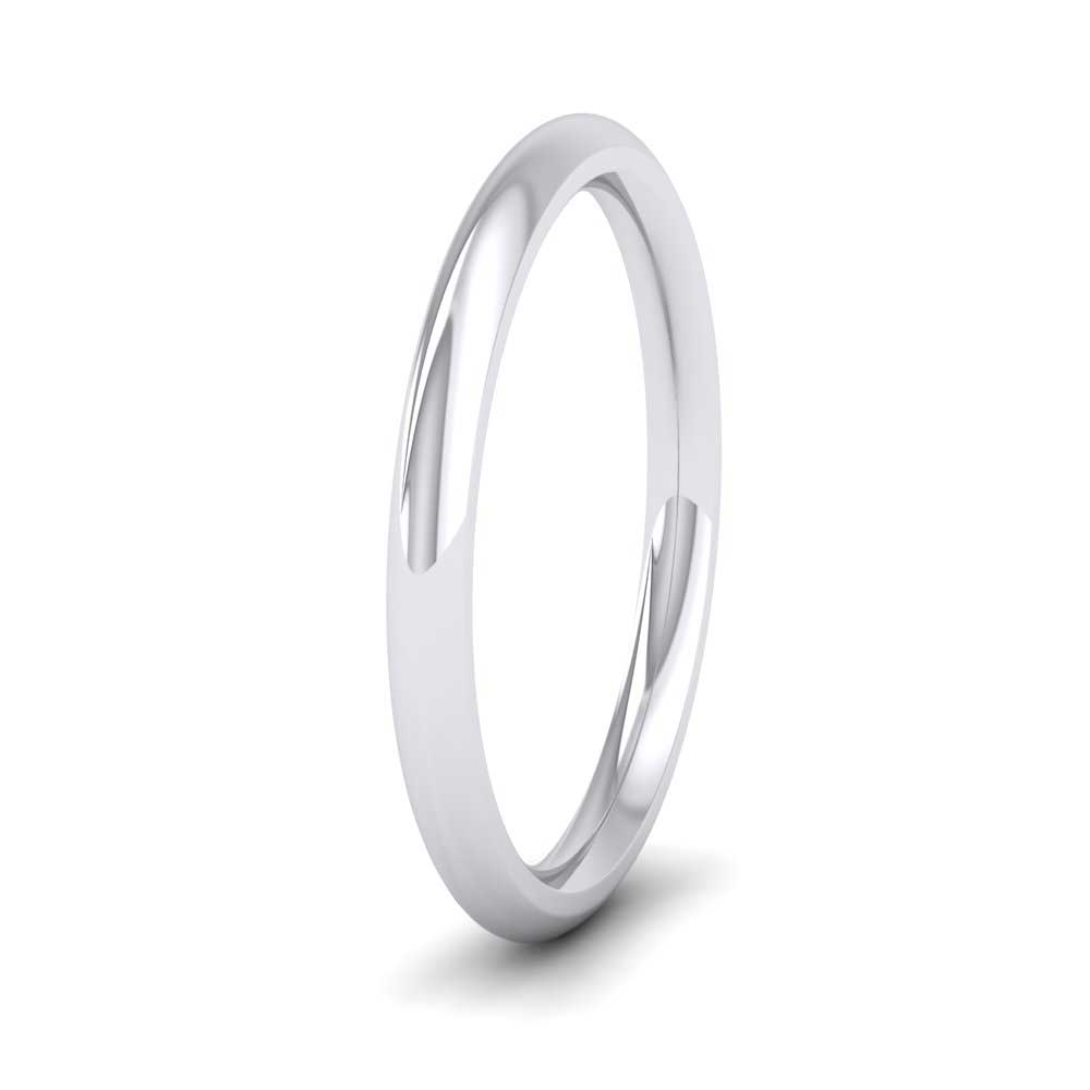 500 Palladium 2mm Court Shape (Comfort Fit) Super Heavy Weight Wedding Ring