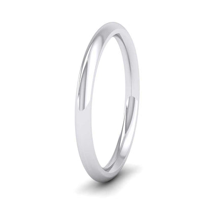 500 Palladium 2mm Court Shape (Comfort Fit) Super Heavy Weight Wedding Ring