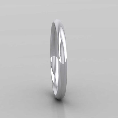 925 Sterling Silver 2mm Court Shape (Comfort Fit) Extra Heavy Weight Wedding Ring Right View