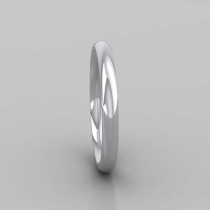 925 Sterling Silver 2.5mm Court Shape (Comfort Fit) Super Heavy Weight Wedding Ring Right View