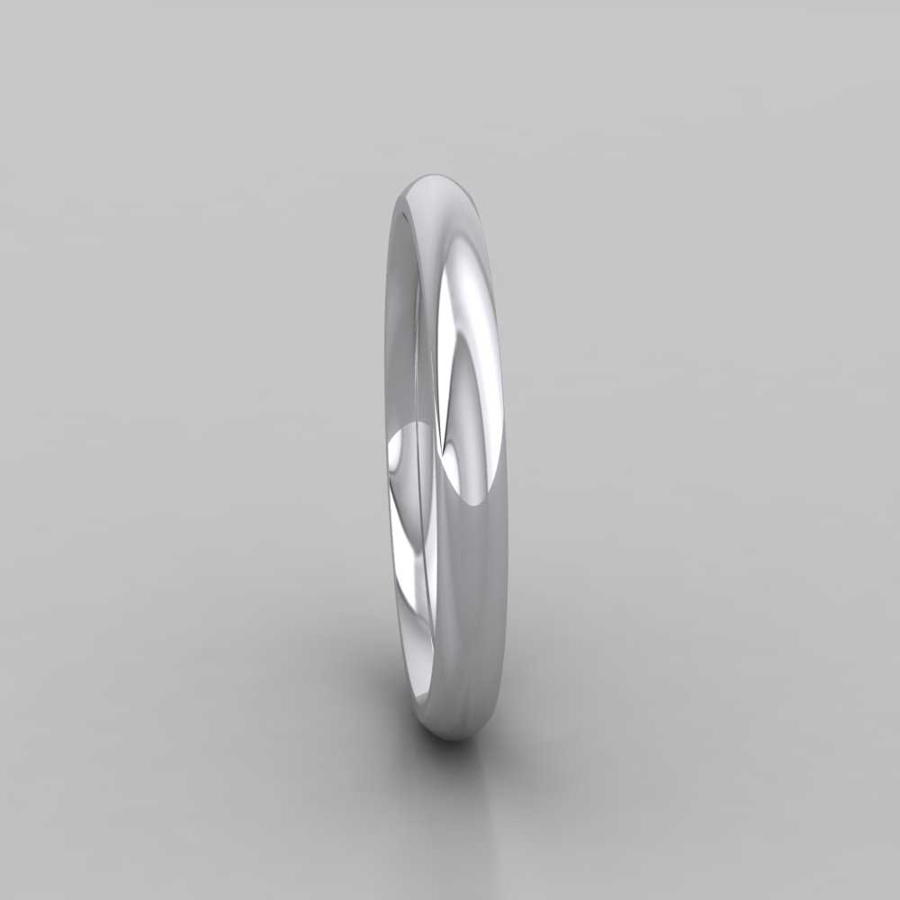 500 Palladium 2.5mm Court Shape (Comfort Fit) Super Heavy Weight Wedding Ring Right View