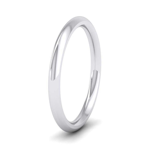 950 Palladium 2.5mm Court Shape (Comfort Fit) Super Heavy Weight Wedding Ring