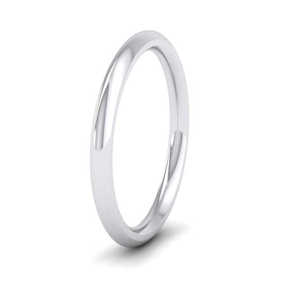 500 Palladium 2.5mm Court Shape (Comfort Fit) Super Heavy Weight Wedding Ring