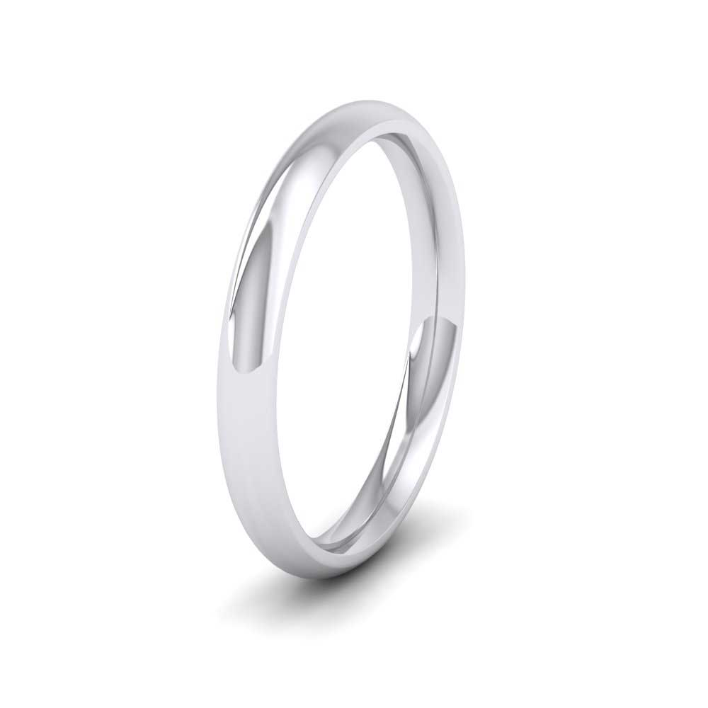 950 Palladium 2.5mm Court Shape (Comfort Fit) Extra Heavy Weight Wedding Ring