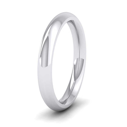 950 Palladium 3mm Court Shape (Comfort Fit) Super Heavy Weight Wedding Ring