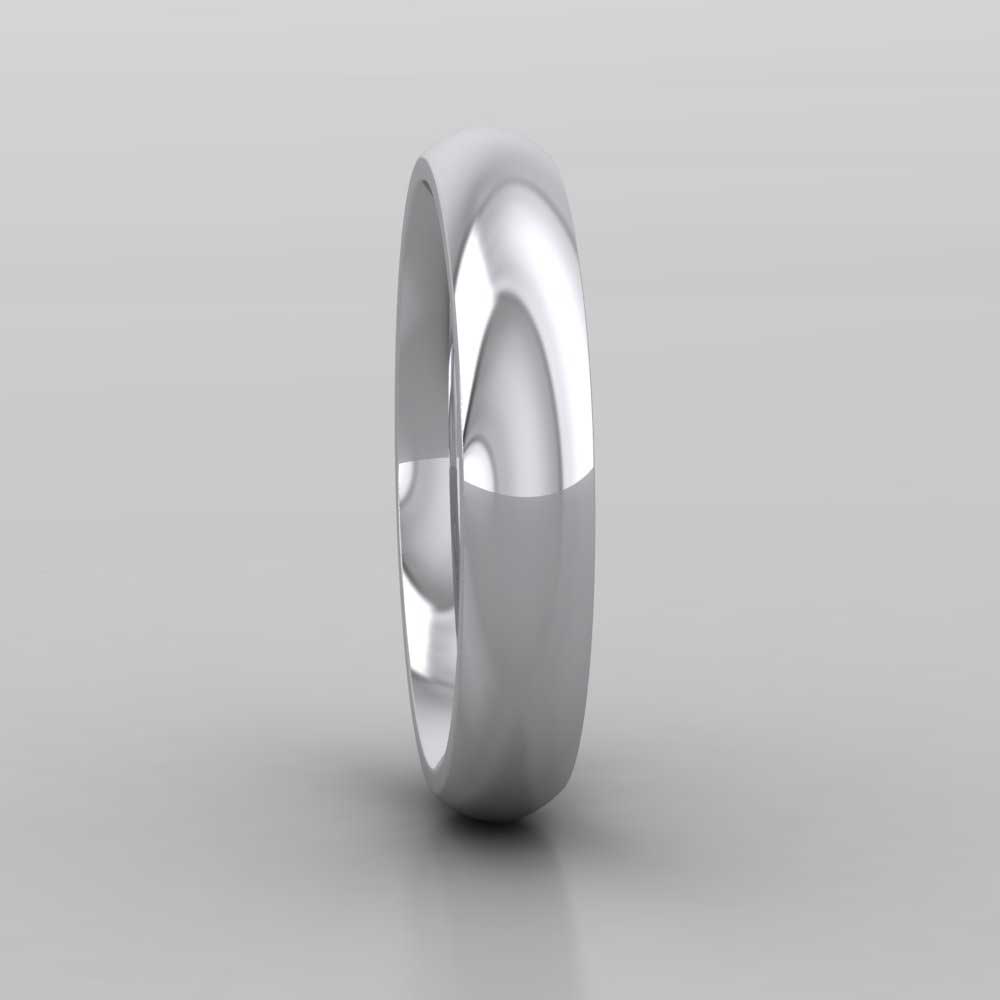 500 Palladium 4mm Court Shape (Comfort Fit) Super Heavy Weight Wedding Ring Right View