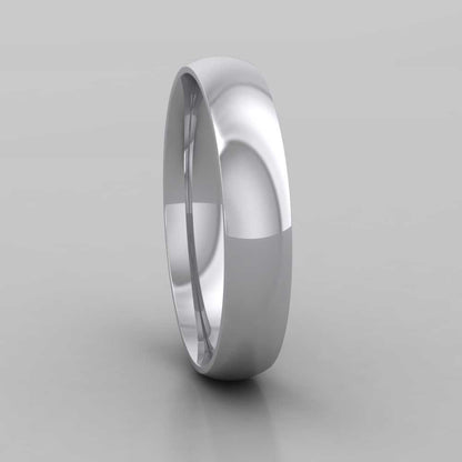 950 Palladium 4mm Court Shape (Comfort Fit) Classic Weight Wedding Ring Right View