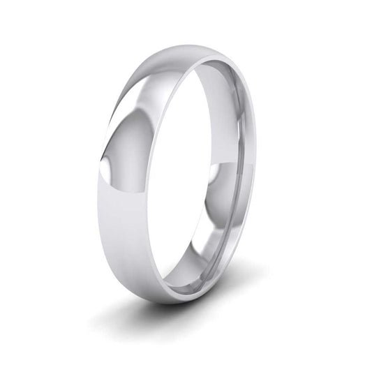 500 Palladium 4mm Court Shape (Comfort Fit) Classic Weight Wedding Ring
