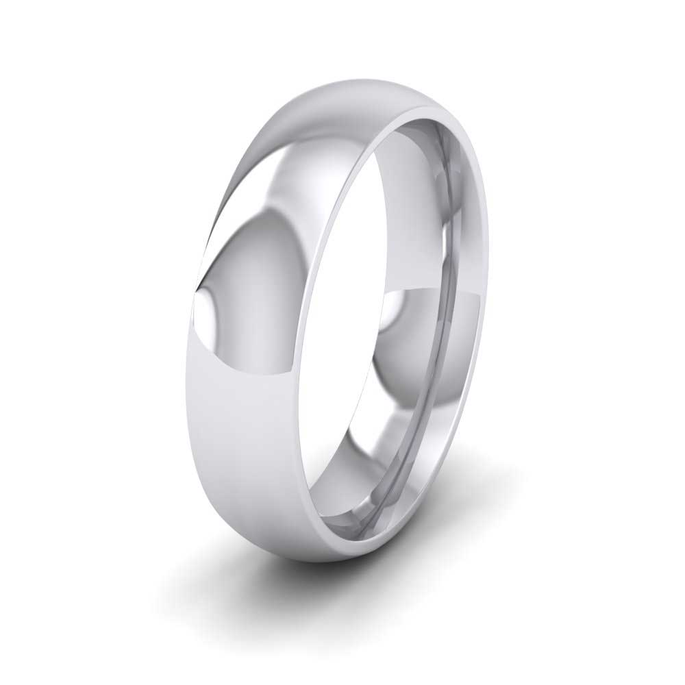 950 Platinum 5mm Court Shape (Comfort Fit) Extra Heavy Weight Wedding Ring
