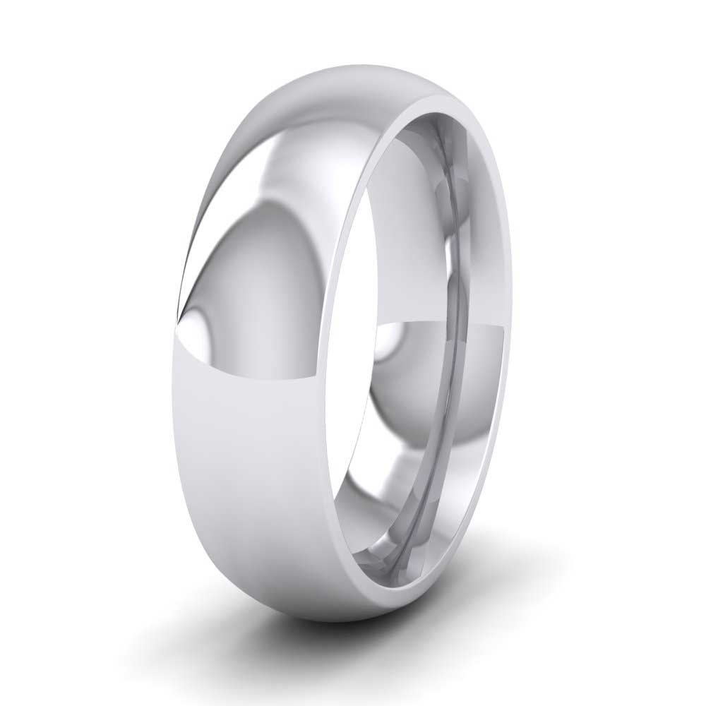 950 Platinum 6mm Court Shape (Comfort Fit) Super Heavy Weight Wedding Ring