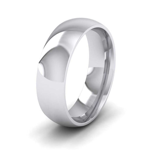 500 Palladium 6mm Court Shape (Comfort Fit) Extra Heavy Weight Wedding Ring