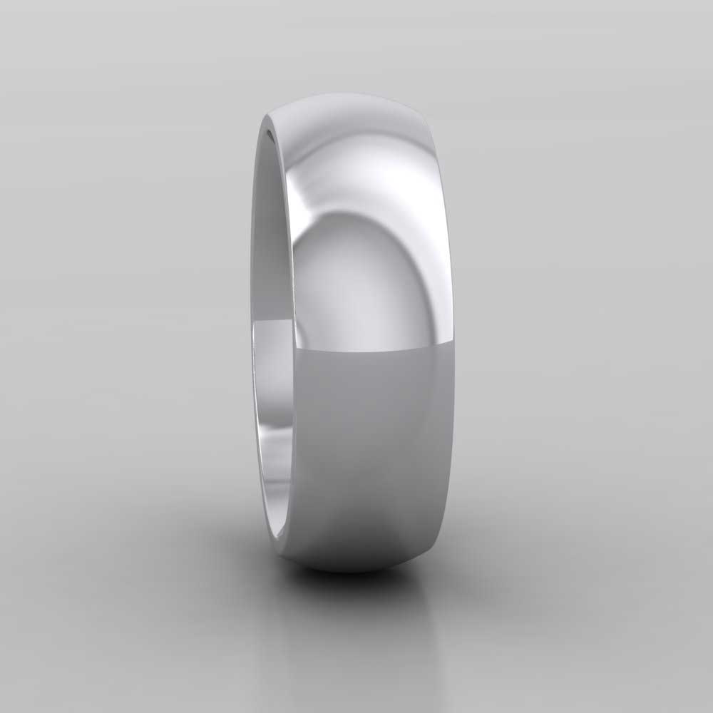 500 Palladium 7mm Court Shape (Comfort Fit) Super Heavy Weight Wedding Ring Right View