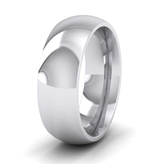 500 Palladium 7mm Court Shape (Comfort Fit) Super Heavy Weight Wedding Ring