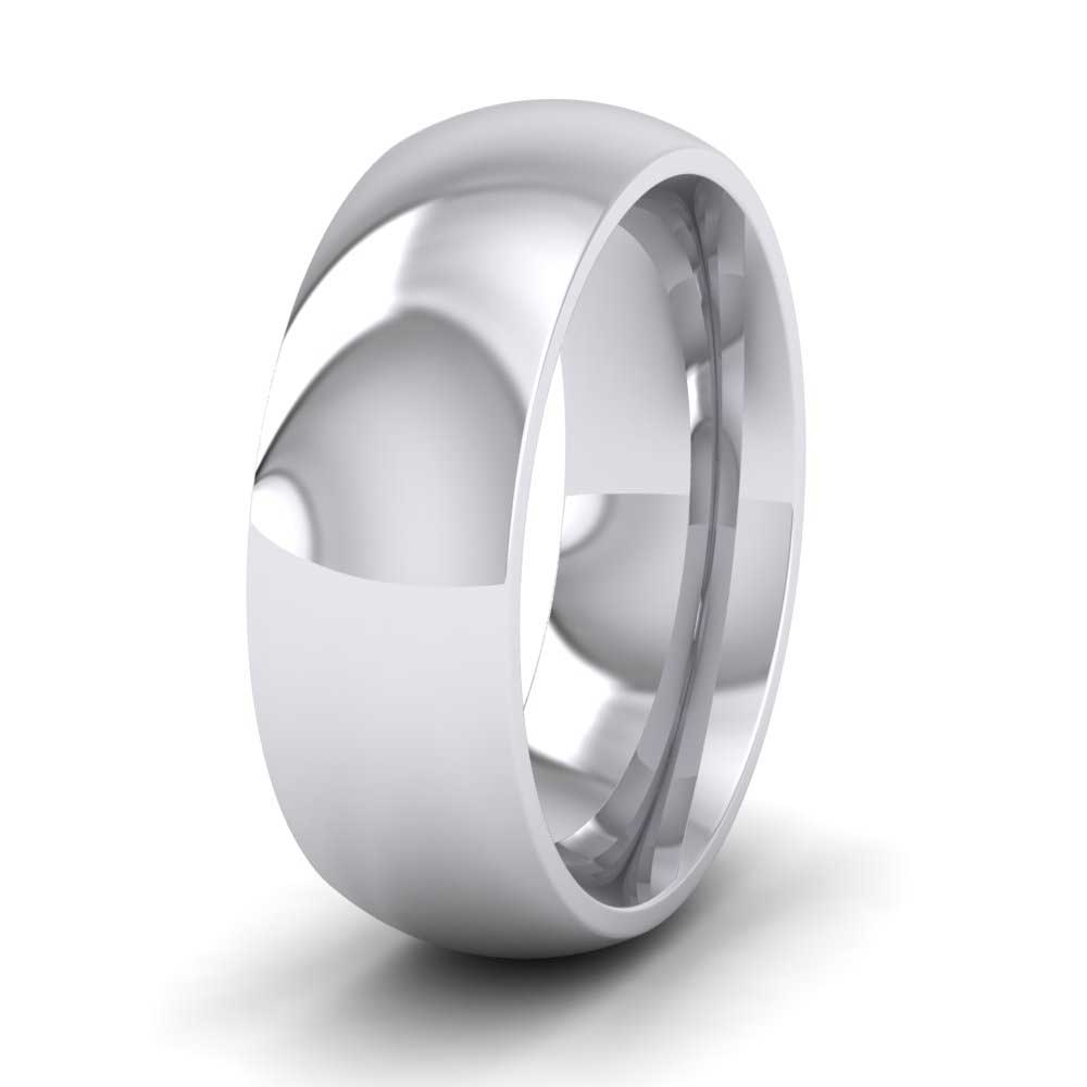 950 Platinum 7mm Court Shape (Comfort Fit) Super Heavy Weight Wedding Ring