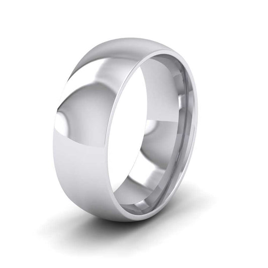 500 Palladium 7mm Court Shape (Comfort Fit) Extra Heavy Weight Wedding Ring