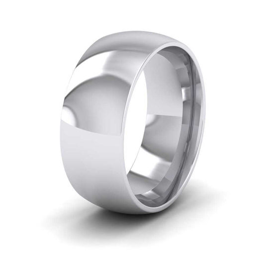 500 Palladium 8mm Court Shape (Comfort Fit) Extra Heavy Weight Wedding Ring