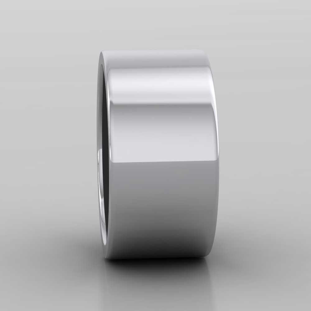 500 Palladium 10mm Flat Shape Super Heavy Weight Wedding Ring Right View
