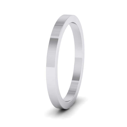 950 Platinum 2mm Flat Shape Super Heavy Weight Wedding Ring