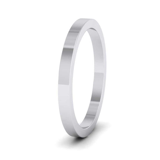 500 Palladium 2mm Flat Shape Super Heavy Weight Wedding Ring