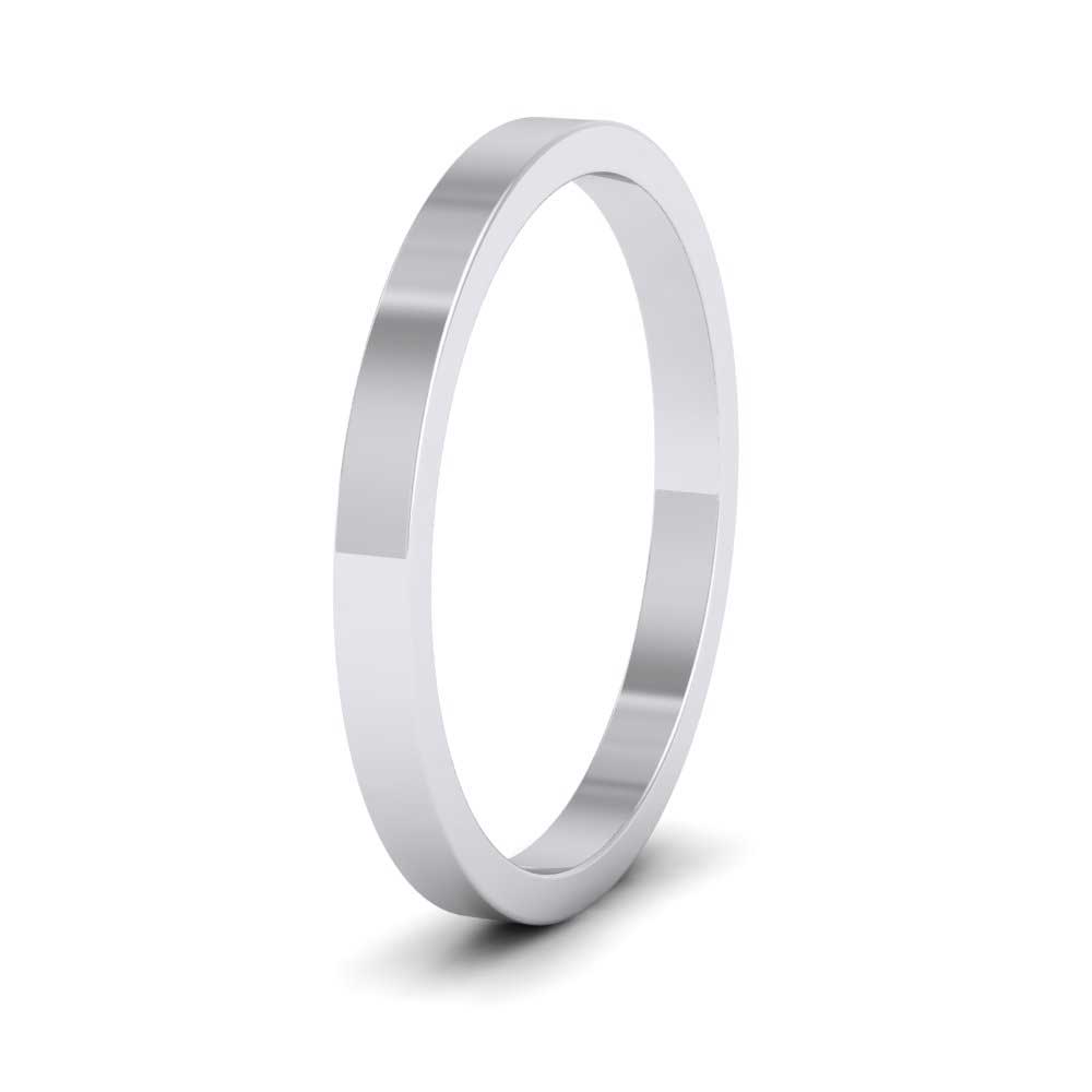 950 Palladium 2mm Flat Shape Extra Heavy Weight Wedding Ring