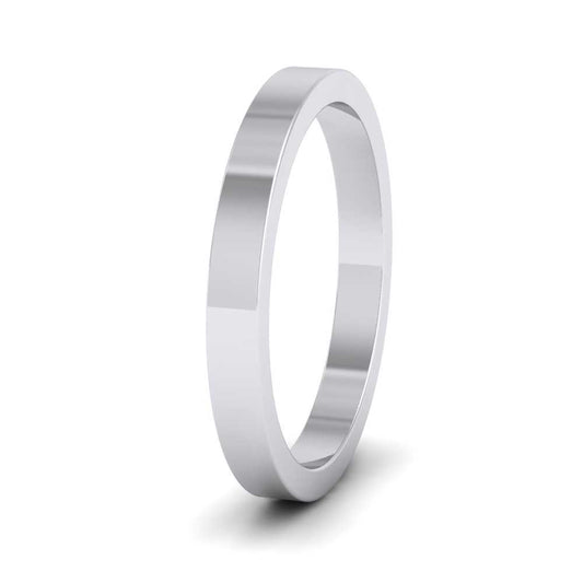 950 Palladium 2.5mm Flat Shape Super Heavy Weight Wedding Ring