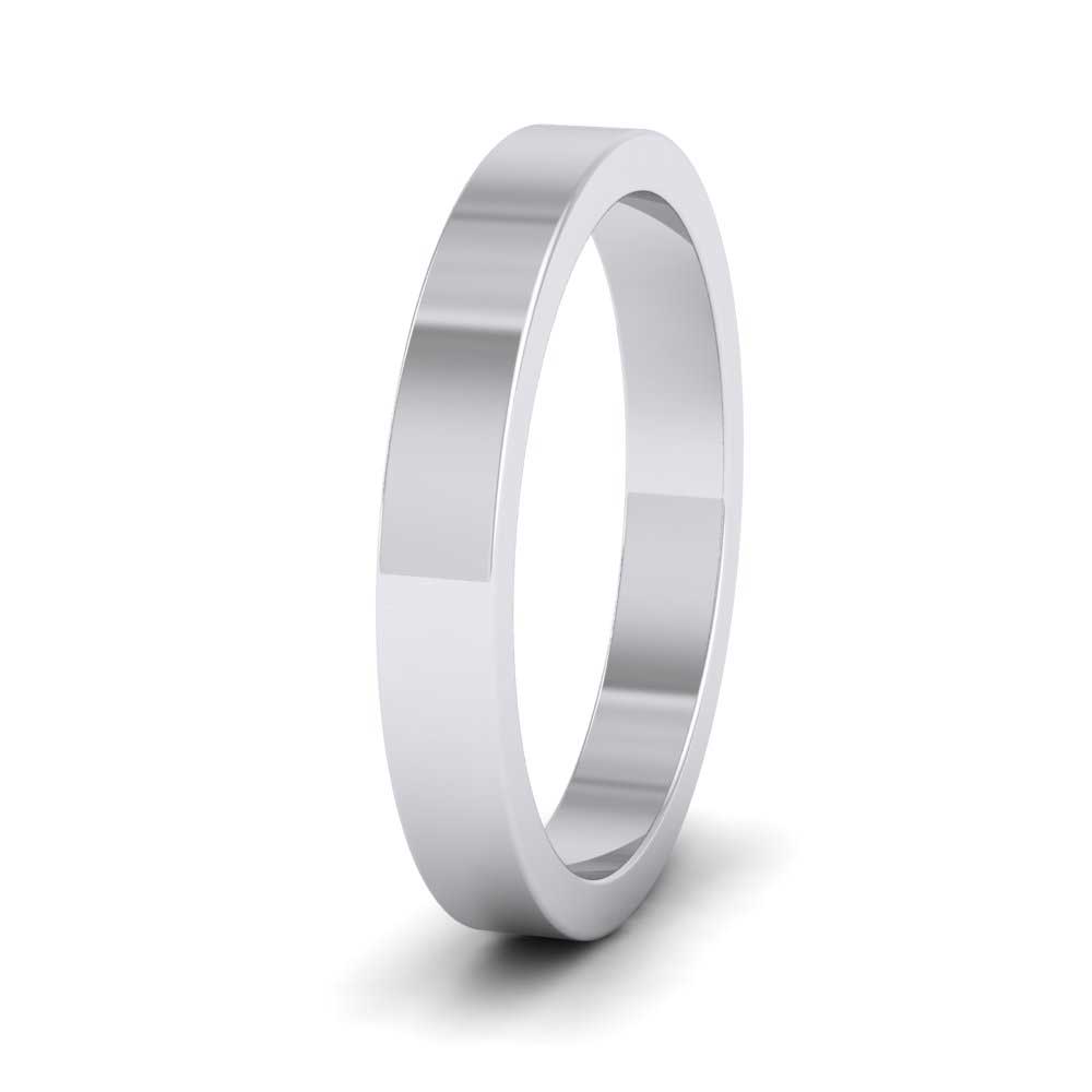 950 Palladium 3mm Flat Shape Super Heavy Weight Wedding Ring