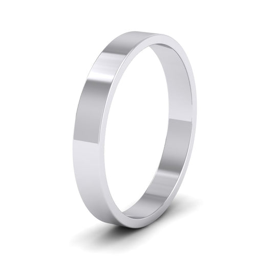 950 Palladium 3mm Flat Shape Classic Weight Wedding Ring