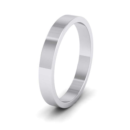 950 Platinum 3mm Flat Shape Extra Heavy Weight Wedding Ring