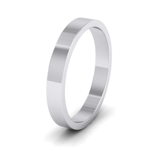 950 Palladium 3mm Flat Shape Extra Heavy Weight Wedding Ring