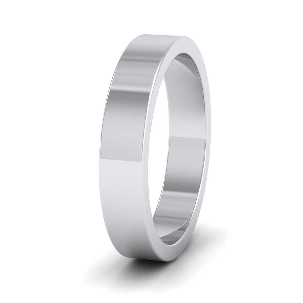 500 Palladium 4mm Flat Shape Super Heavy Weight Wedding Ring