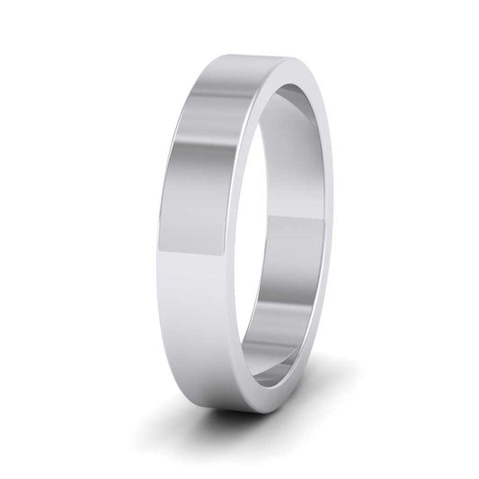 950 Palladium 4mm Flat Shape Super Heavy Weight Wedding Ring