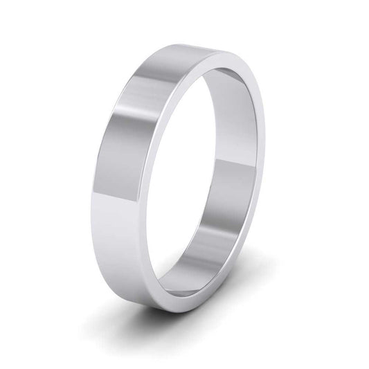 500 Palladium 4mm Flat Shape Extra Heavy Weight Wedding Ring