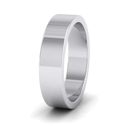 950 Platinum 5mm Flat Shape Super Heavy Weight Wedding Ring