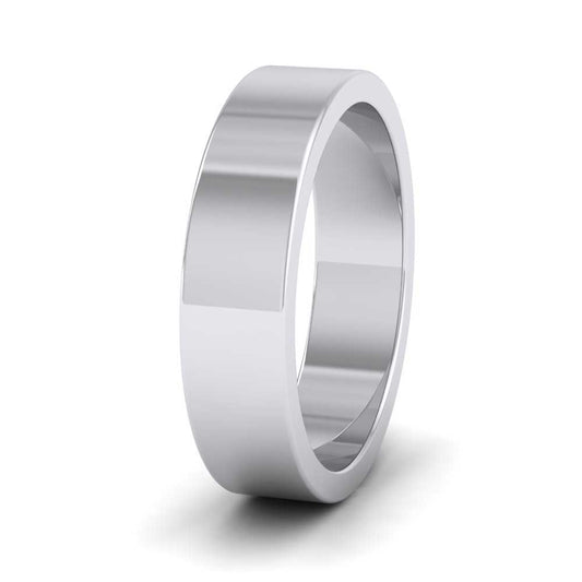950 Palladium 5mm Flat Shape Super Heavy Weight Wedding Ring