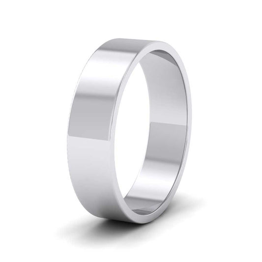 950 Palladium 5mm Flat Shape Classic Weight Wedding Ring