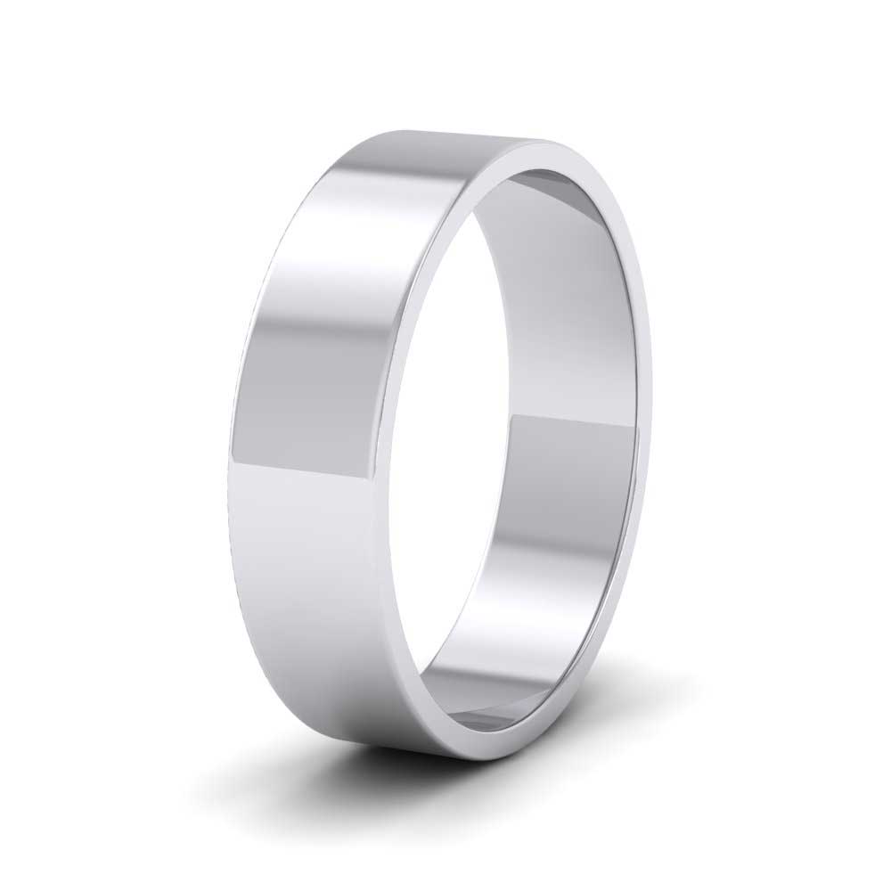 500 Palladium 5mm Flat Shape Classic Weight Wedding Ring