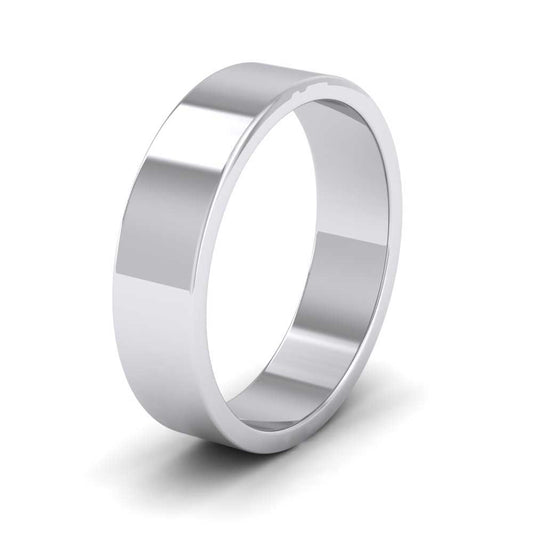 950 Palladium 5mm Flat Shape Extra Heavy Weight Wedding Ring