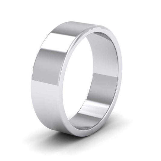 950 Palladium 6mm Flat Shape Extra Heavy Weight Wedding Ring