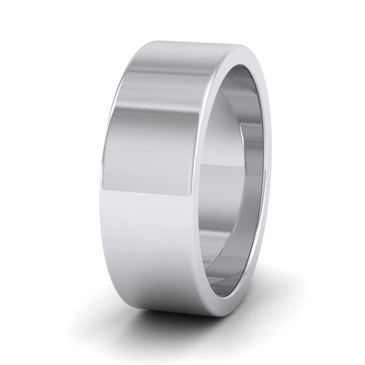 500 Palladium 7mm Flat Shape Super Heavy Weight Wedding Ring