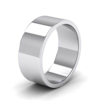 500 Palladium 8mm Flat Shape Extra Heavy Weight Wedding Ring