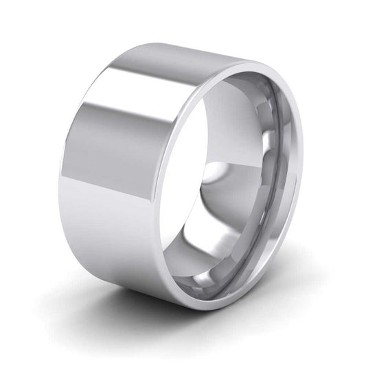 500 Palladium 10mm Flat Shape (Comfort Fit) Extra Heavy Weight Wedding Ring