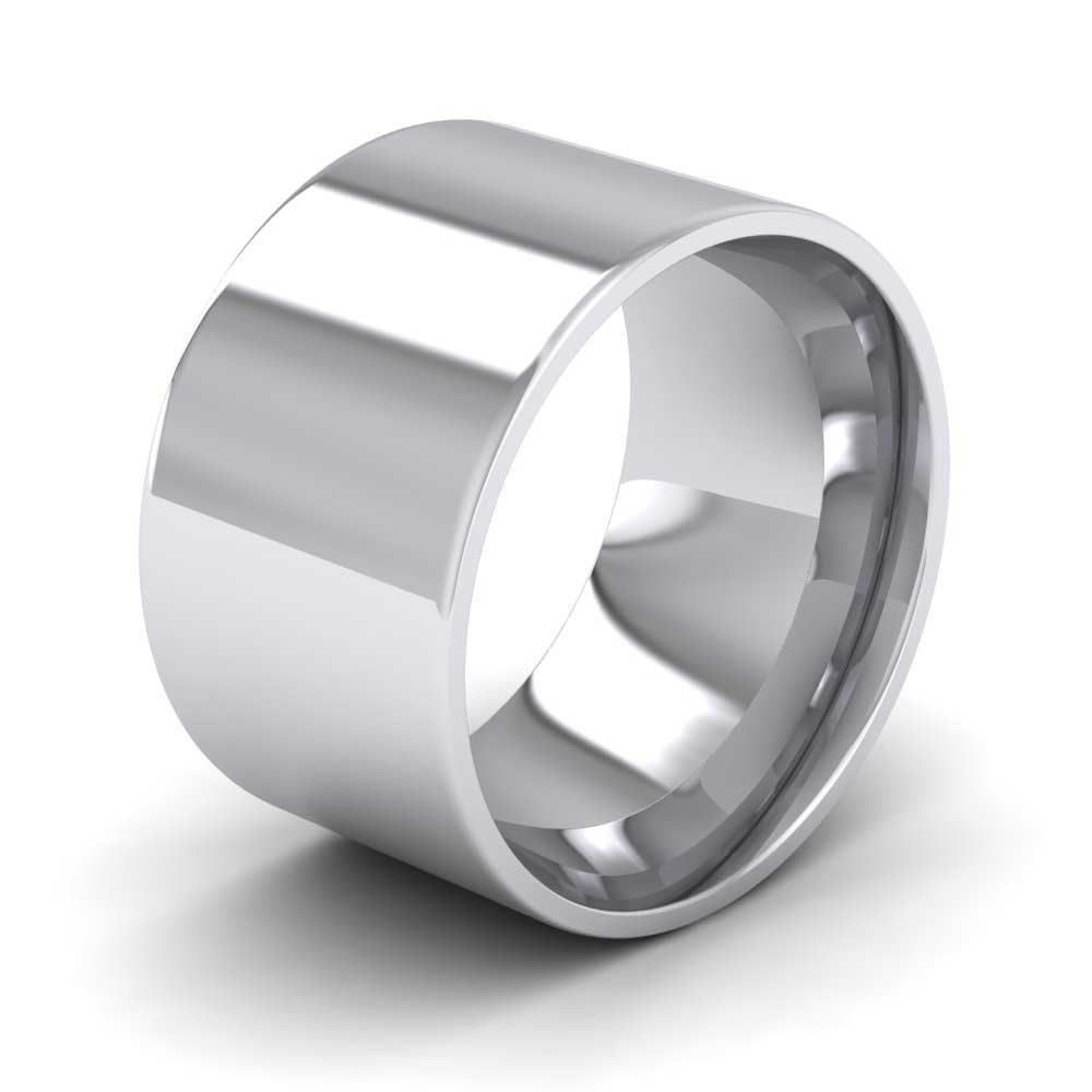500 Palladium 12mm Flat Shape (Comfort Fit) Extra Heavy Weight Wedding Ring