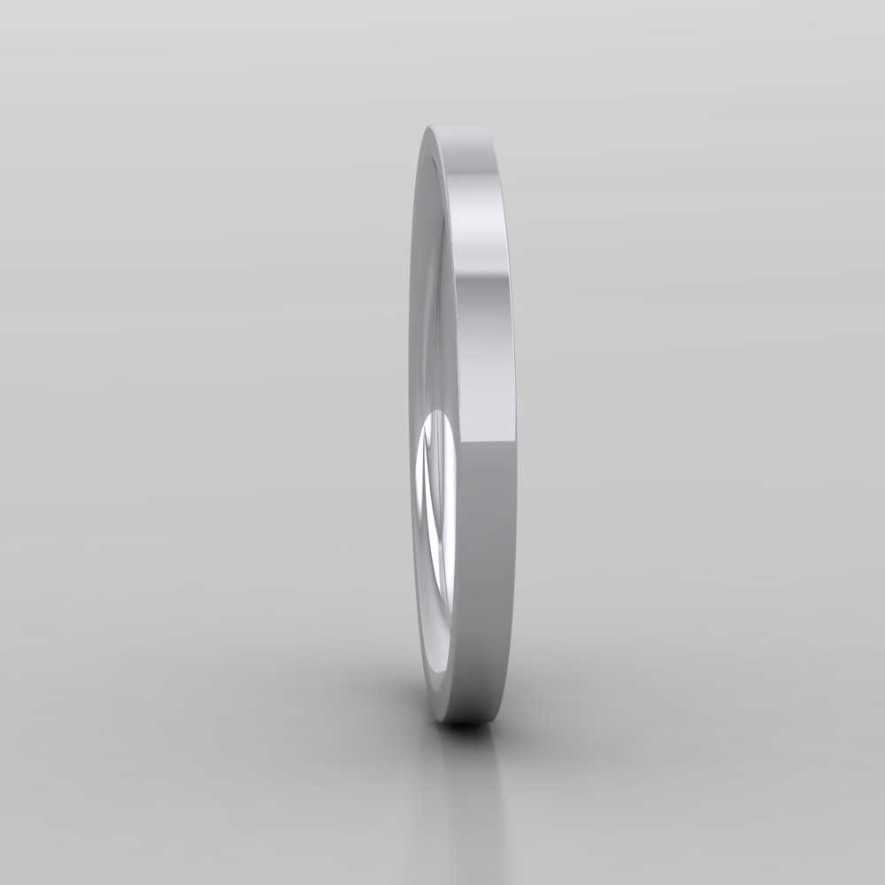 500 Palladium 2mm Flat Shape (Comfort Fit) Super Heavy Weight Wedding Ring Right View