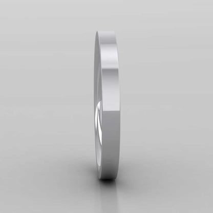 925 Sterling Silver 2.5mm Flat Shape (Comfort Fit) Super Heavy Weight Wedding Ring Right View