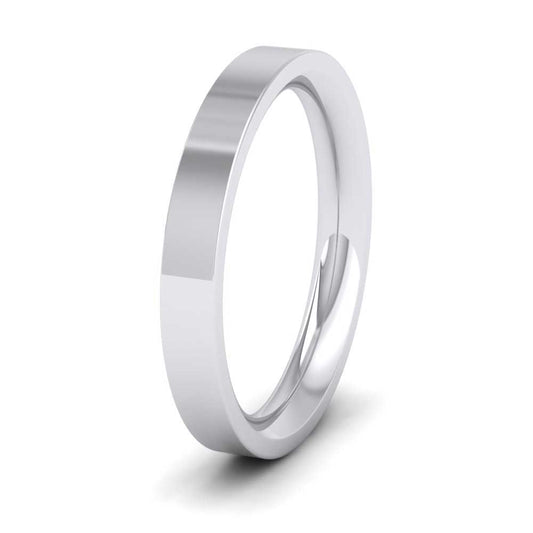 950 Palladium 3mm Flat Shape (Comfort Fit) Super Heavy Weight Wedding Ring